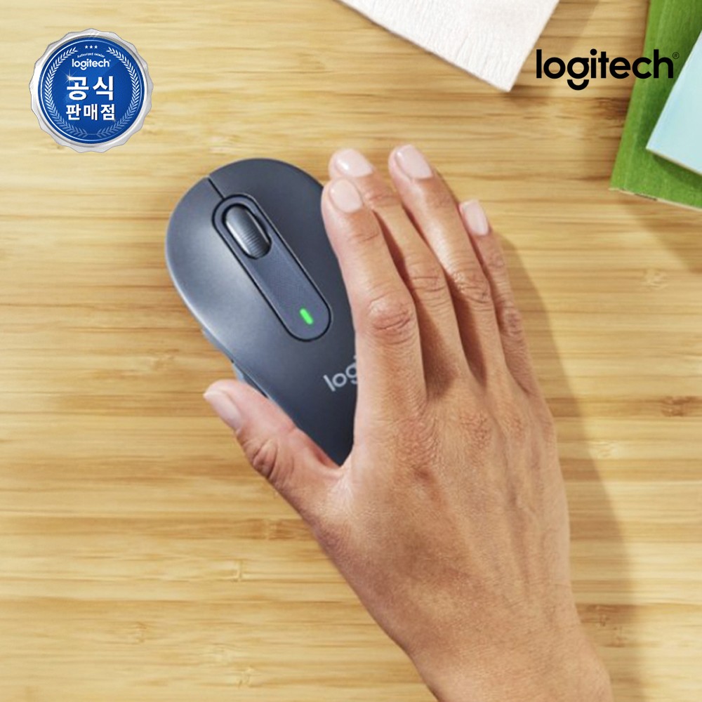 [N배송] 로지텍코리아 공식 시그니처 M650 무소음 무선 마우스 그래파이트(L)