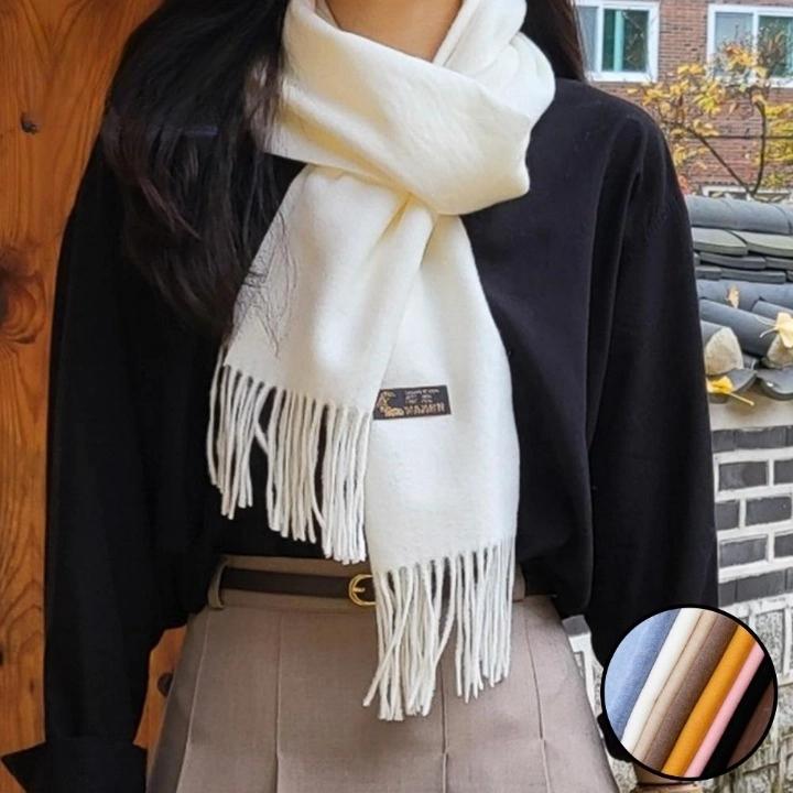 겨울 핑크 목도리 남자 캐시미어 목도리 아이보리 머플러