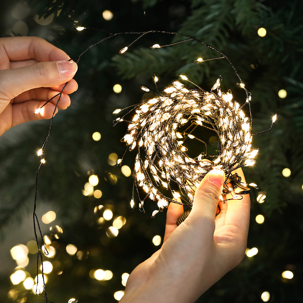 은하수 LED 크리스마스 트리 지네 전구 조명 장식 웜 화이트 지네전구 200구 6M