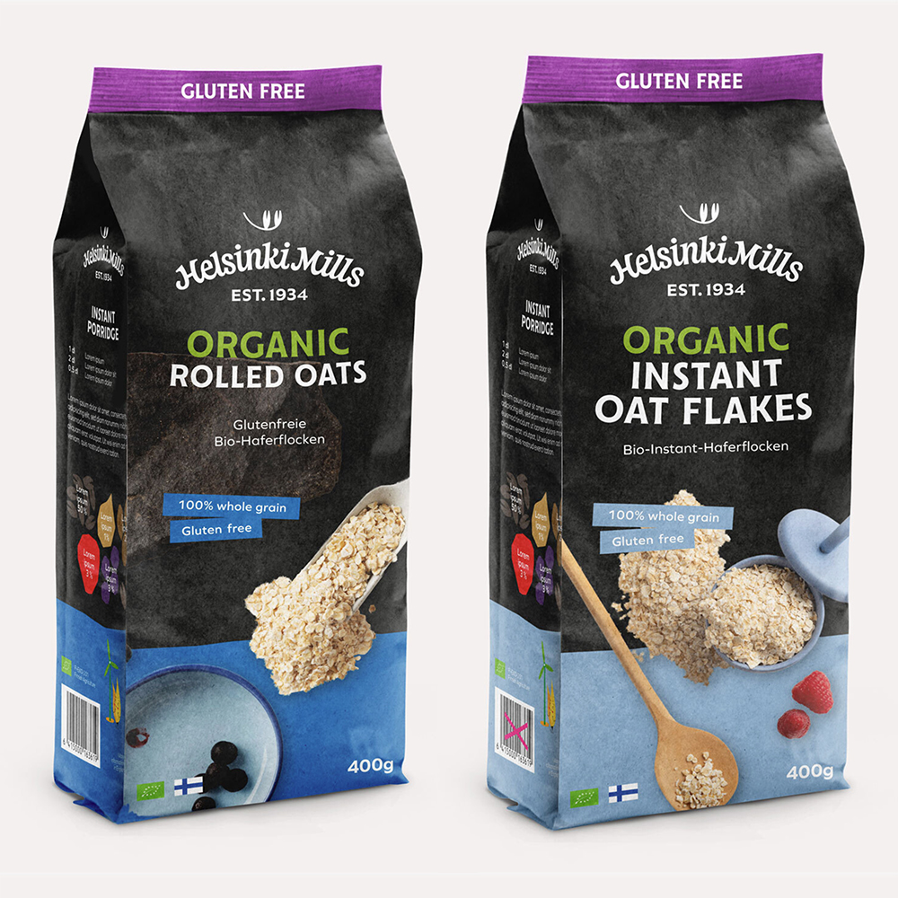 헬싱키밀 롤드오트 퀵오트 유기농 오트밀 포리지 글루텐프리 핀란드산 귀리 400g