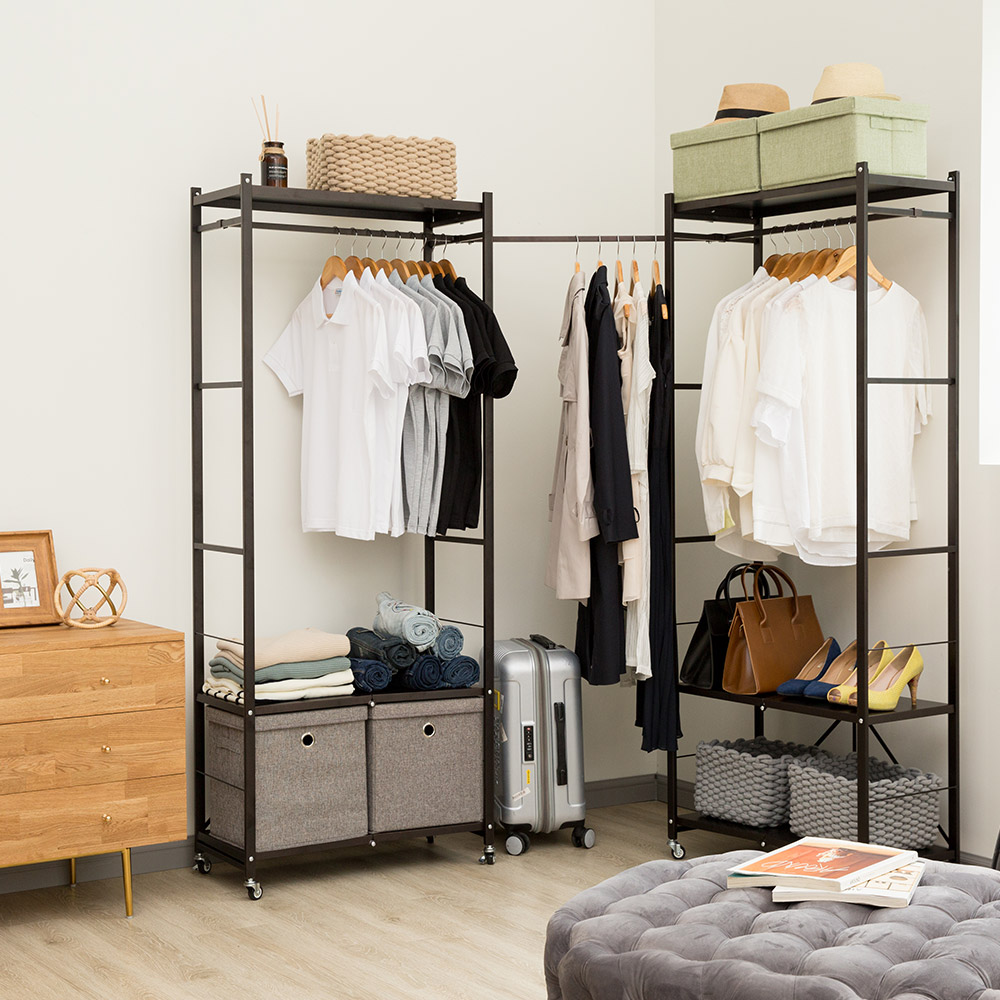 올맘 조립이 필요없는 드레스룸 시스템행거/2개 주문시 모션봉 2개 포함