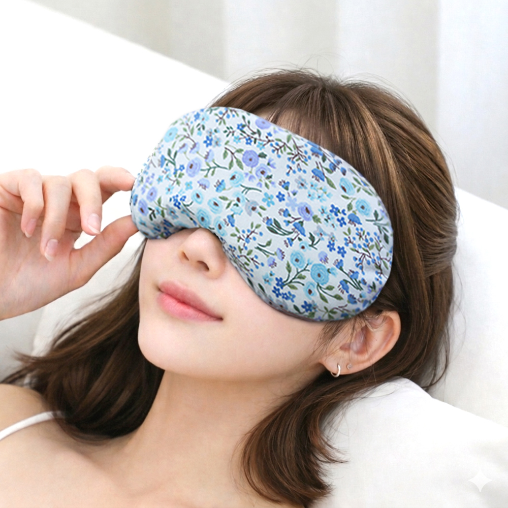 디자인허브 국산 팥 눈찜질팩 피앙세블루 코 비강 편백 곡물 온찜질 안대 비염 냉찜질