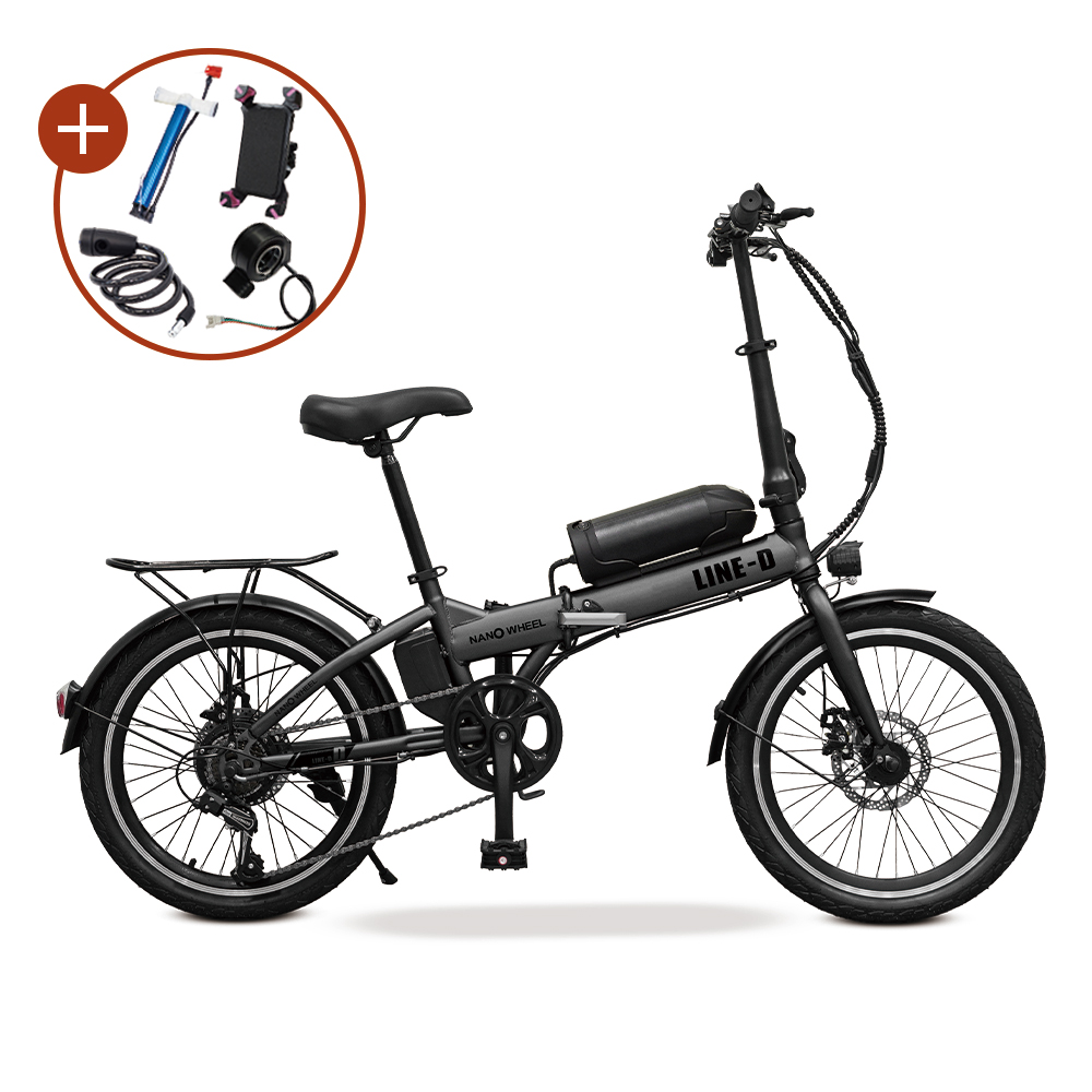 나노휠 라인D 접이식 면허필요없는 전동 전기자전거 36V 8Ah