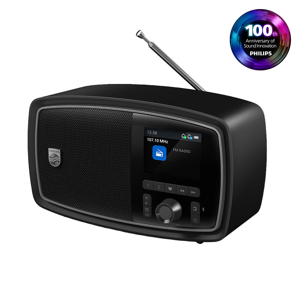 필립스 TAV2000 The Janet 휴대용 레트로 라디오 블루투스 스피커