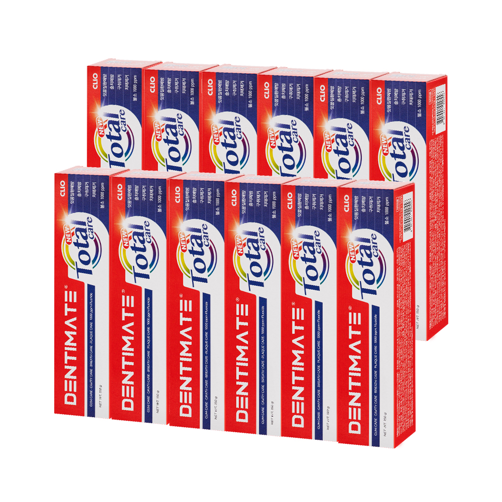 크리오 덴티메이트 올인원 뉴 토탈케어 치약 150g 6개 2세트