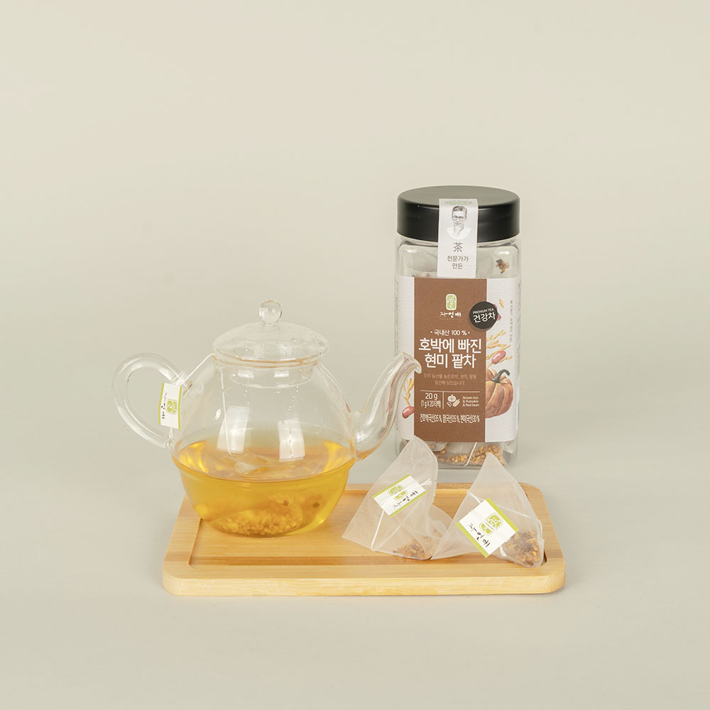 당 없는 호박 현미 팥 차 20티백