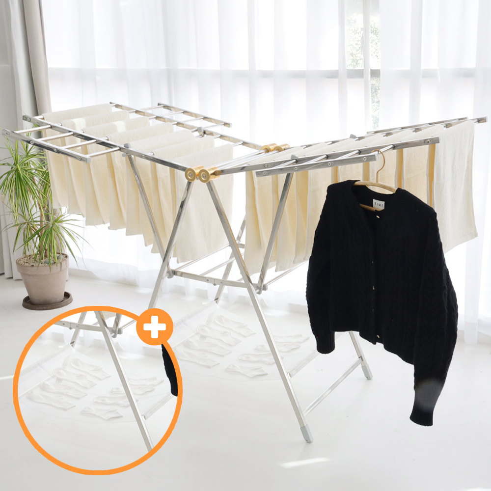 튼튼하고 편리한 바퀴 달린 빨래건조대, 집안이 더 깔끔해져요!