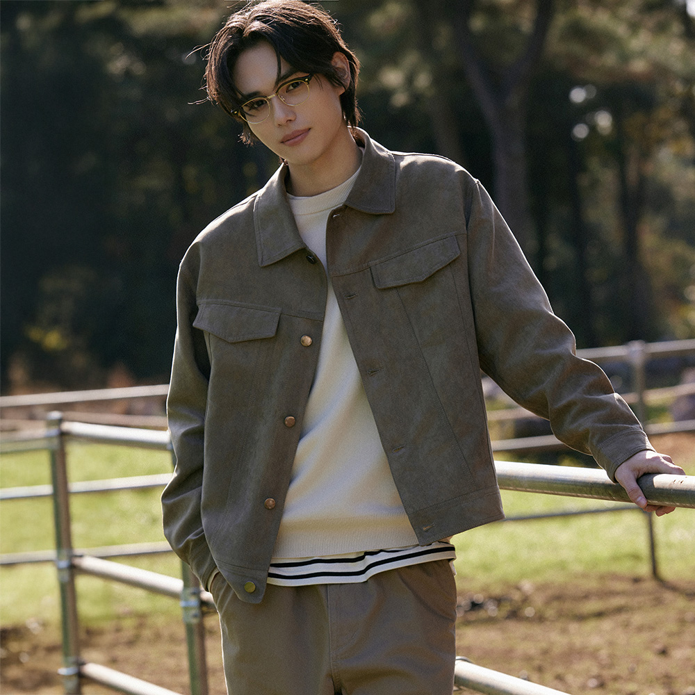 편하게 입기 좋은 스웨이드 트러커 재킷, 스파오 신세틱레더 제품 추천!