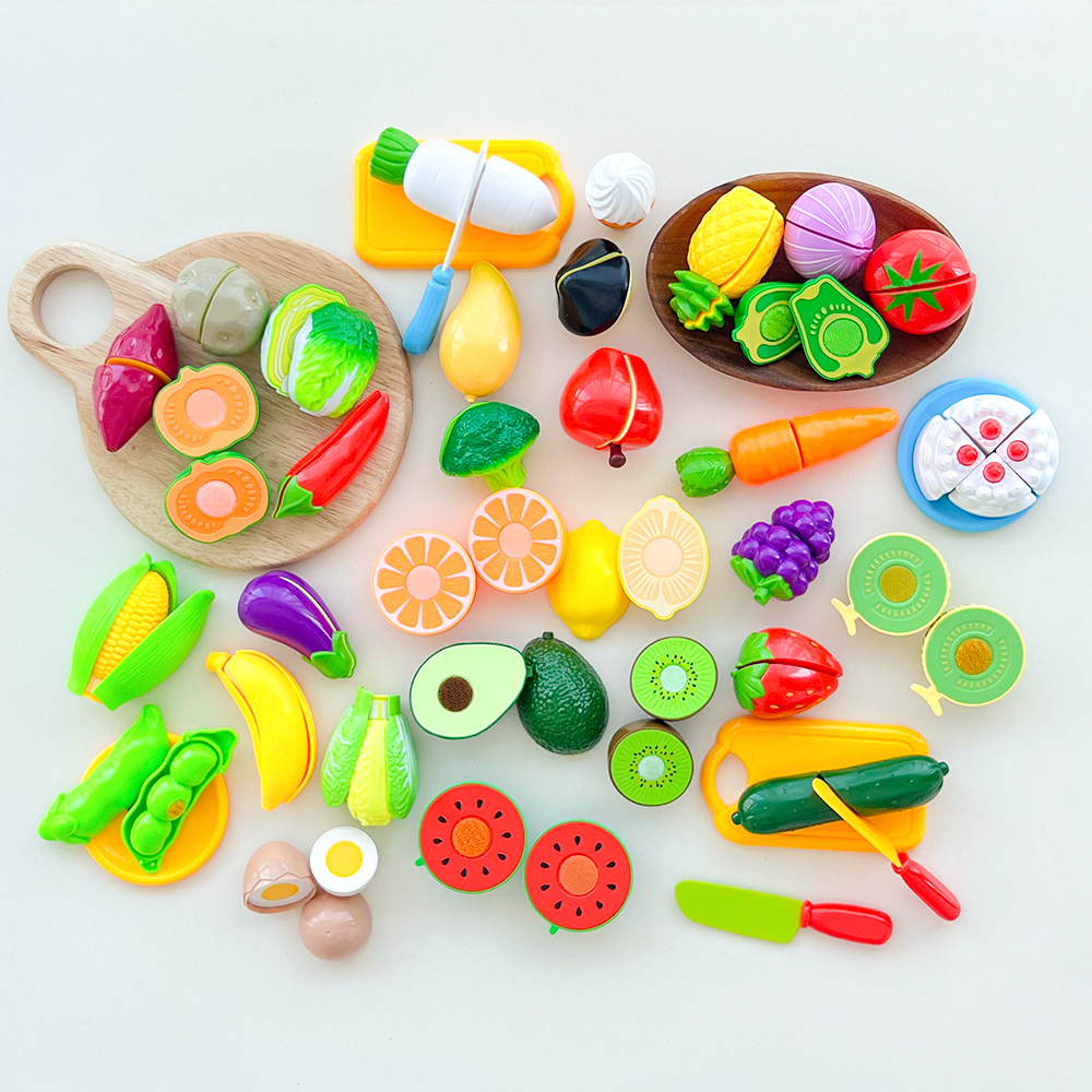 플레이맥스 NEW 야채 과일자르기 38종 + 까기 2종 주방놀이 소꿉놀이 세트