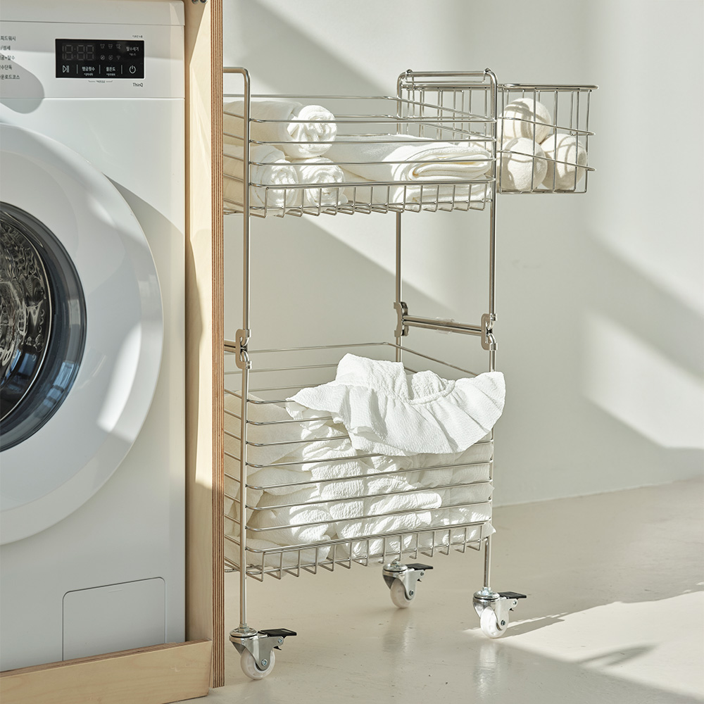 집안 공간을 깔끔하게! 이동식 스테인리스 세탁바구니 추천