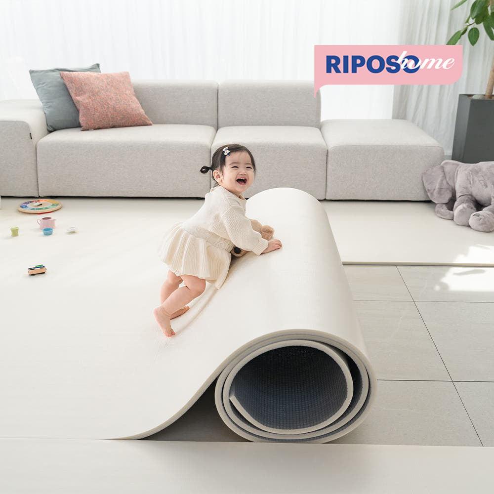 리포소홈 층간소음 아기 유아 거실 놀이방 롤매트 pvc 셀프시공 아이보리 50x100x1.6