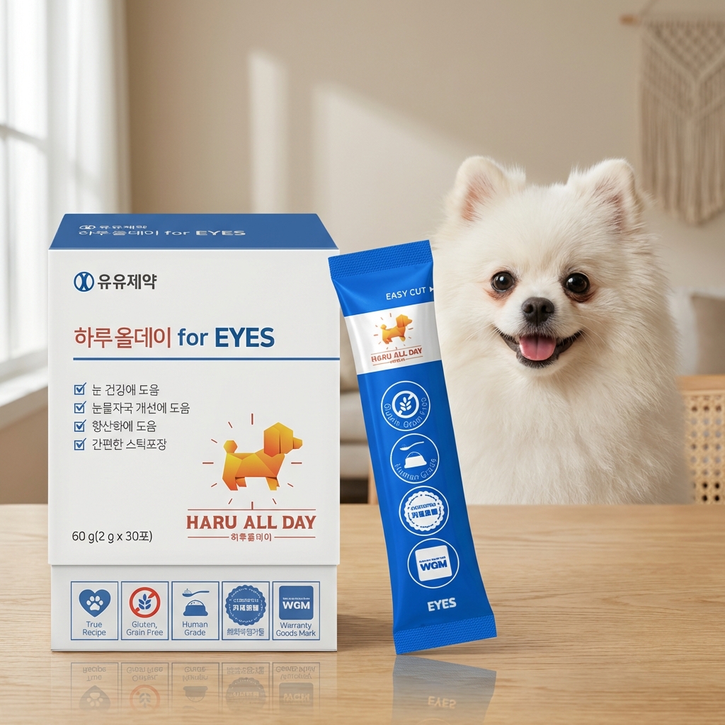 반려견 눈 건강 챙기기, 하루올데이 영양제로 쉽고 간편하게!