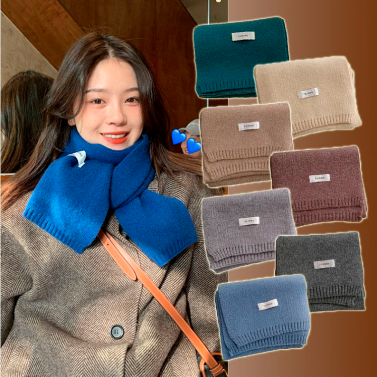 겨울 쁘띠 니트 목도리 짧은 미니 숏 머플러 여자 학생 커플 선물 답례품