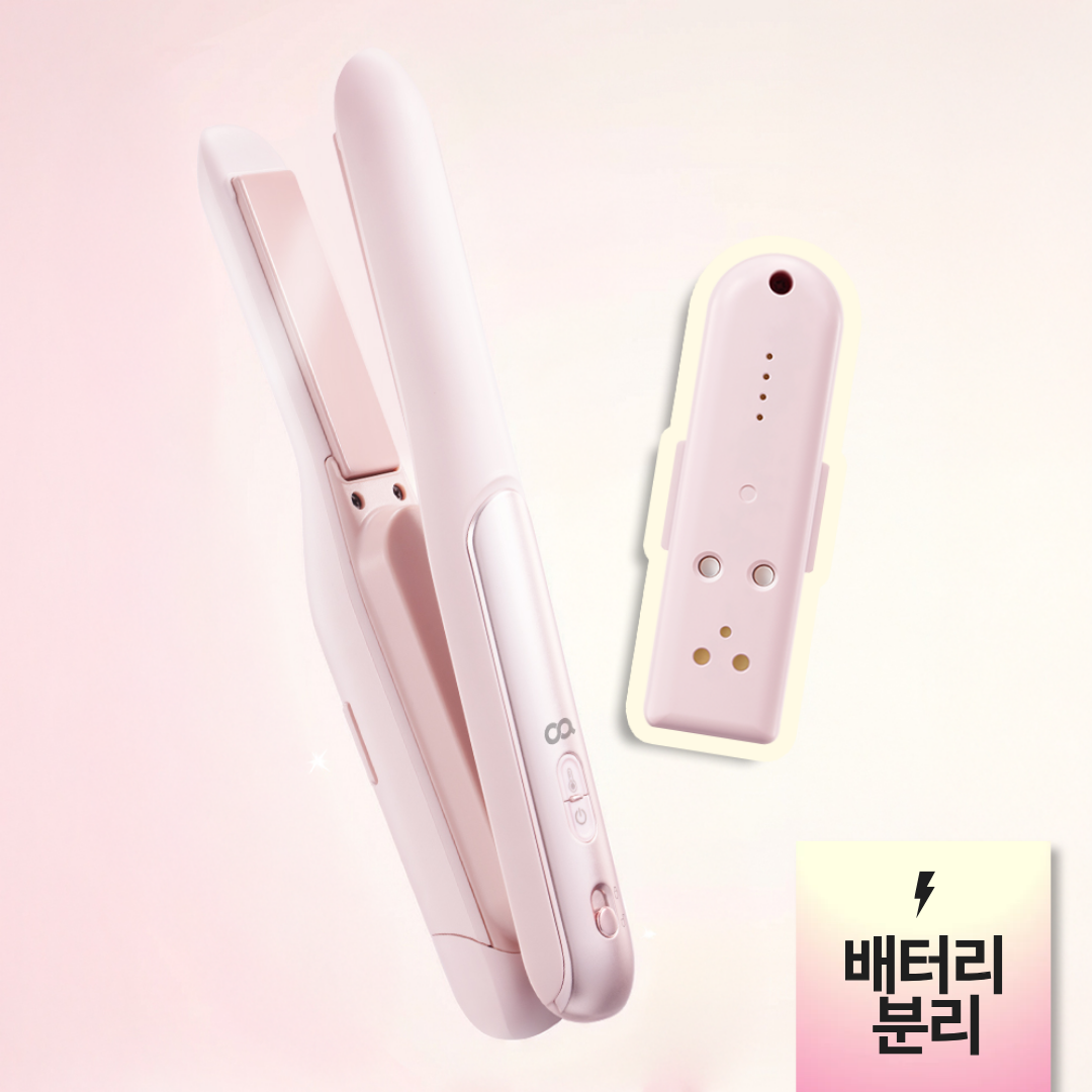 오아 프리온 무선 고데기 배터리 분리형 탈착형 고대기 비행기 기내반입 가능 미니 여행용 휴대용 앞머리 매직기