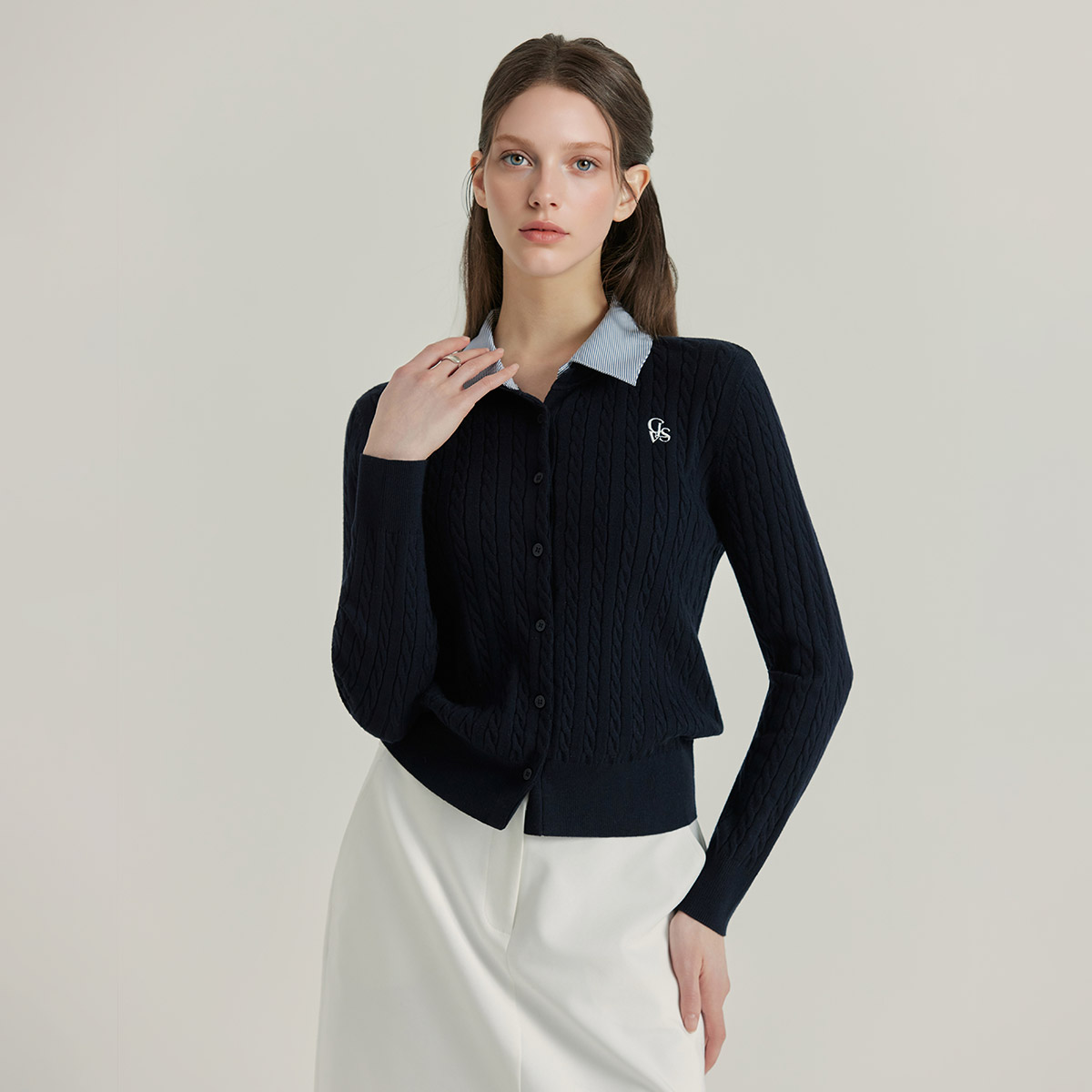 [클라비스] 카라배색 니트_CVCKG1202M