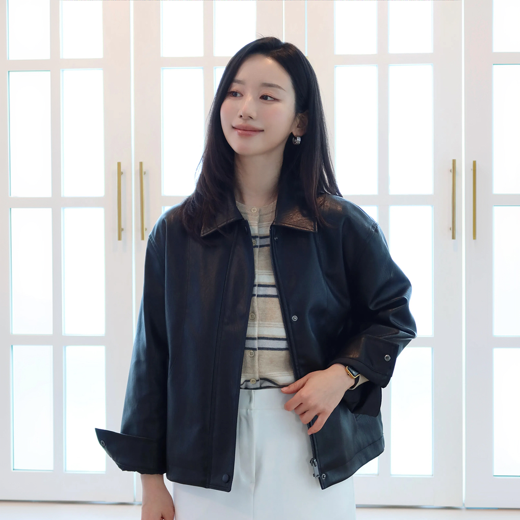 [클라비스] 블루종 레더자켓_CVJLG1202M