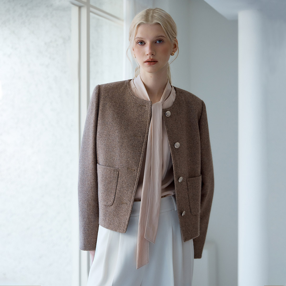 [클라비스] 베이직 R넥 자켓_CVJKG1202M