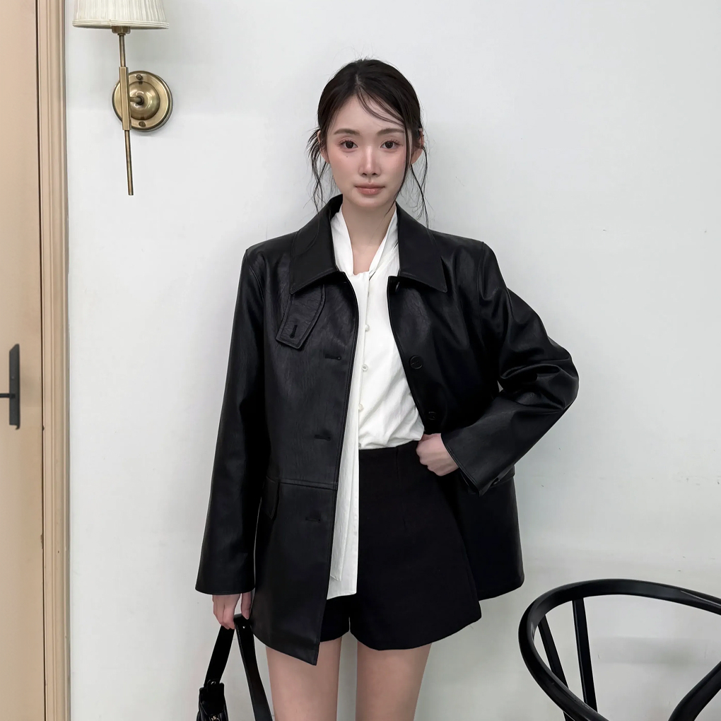 [클라비스] 미디 레더자켓_CVJLG1203M