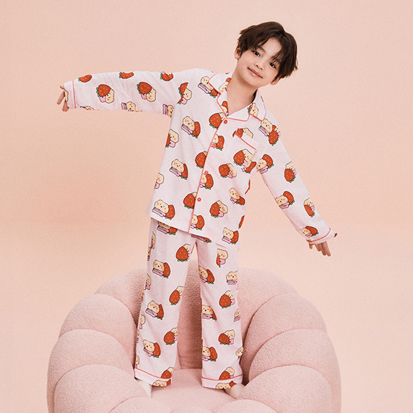 [당일출고][망그러진곰] 스파오키즈 망고미 긴팔 파자마 잠옷 SPPPG23KU2