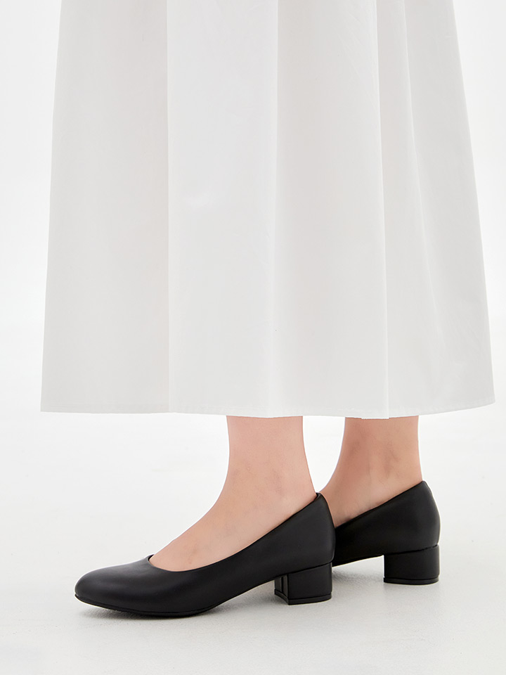 (출근/하객룩 단화) [베이직] 쿠션 라운드토 펌프스 (4cm) HPWWVGA302