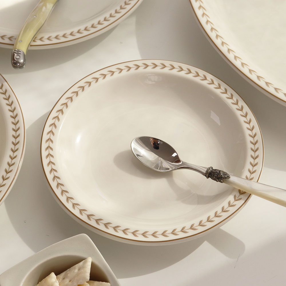 시라쿠스 뉴욕 가든 플레이팅 디저트 접시 원형 M 브라운