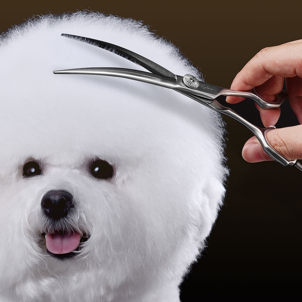 바비온 ML 강아지 애견 커브 가위 미용가위 M4-651C 16.5cm(6.5인치)