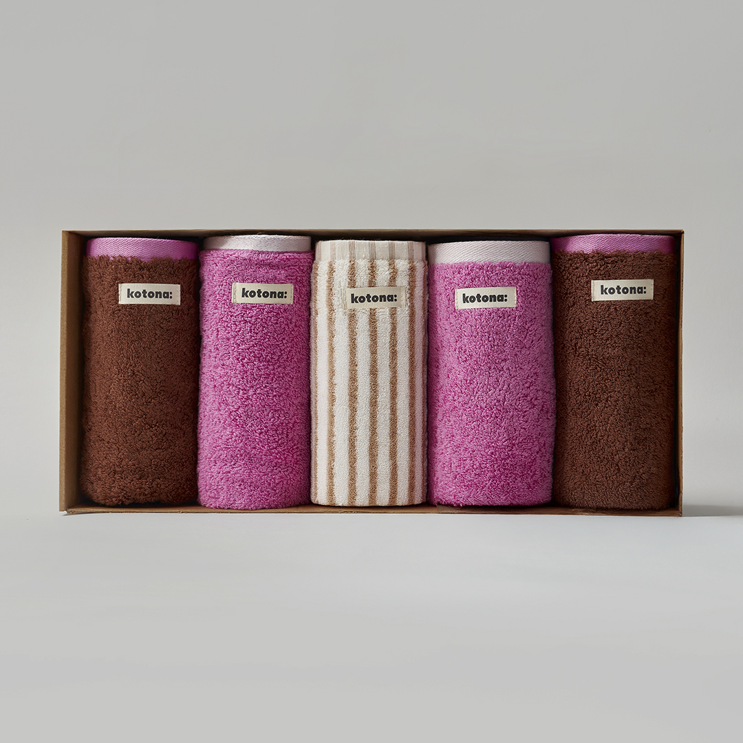 코토나 홈바디 타월 세트 선물포장 집들이 선물 200g , 베이, 5장
