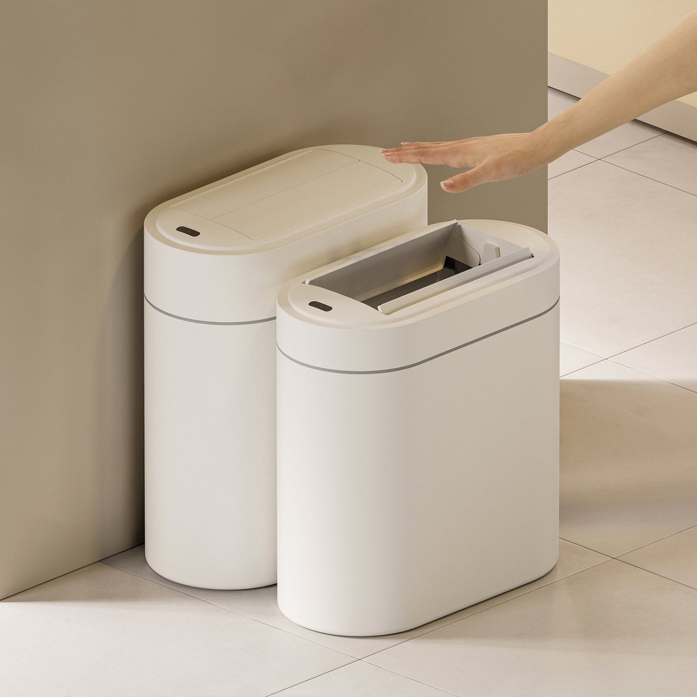 에어빈 완전밀폐 자동 센서 휴지통 냄새차단 욕실 화장실 쓰레기통 9L