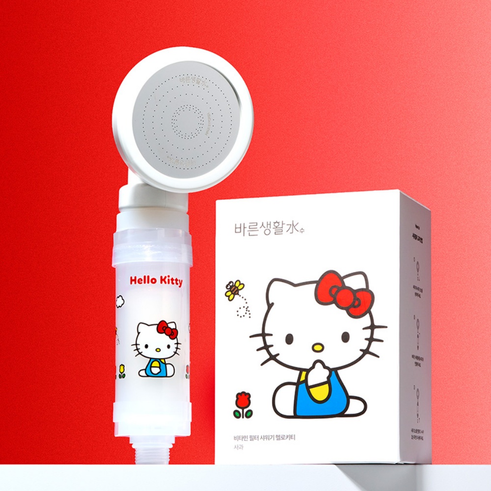 [단독] 바른생활수 산리오캐릭터즈 비타민 필터 샤워기 염소 녹물제거 헬로키티