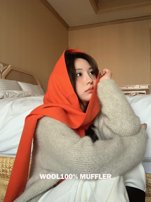 에버 겨울 남여공용 커플 수술 머플러 목도리 (15color)