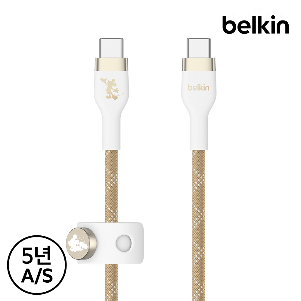 벨킨 디즈니 스타 미키 C to C타입 브레이디드 고속 충전 케이블 CAB011WG