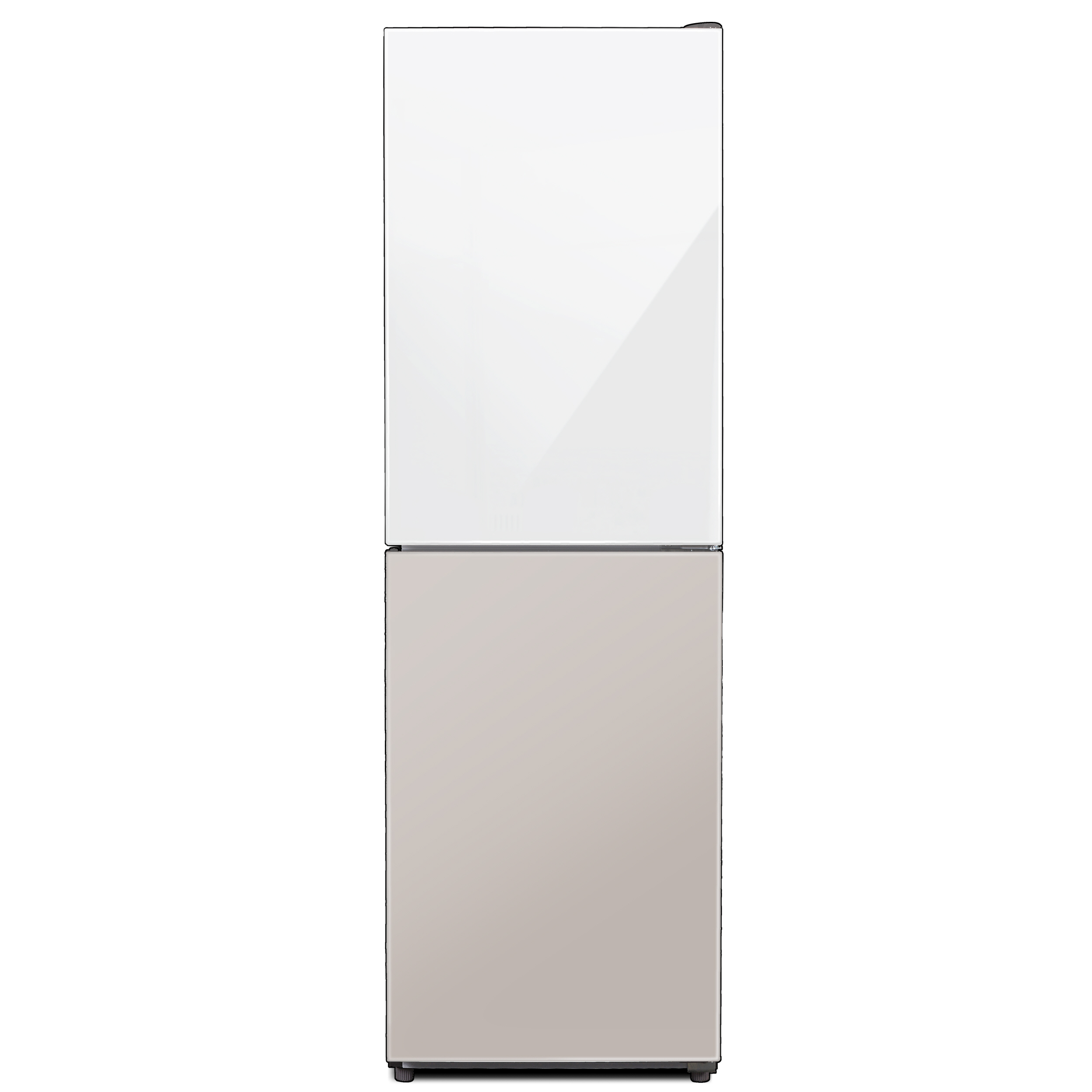 하이얼 아쿠아 글램글라스 스마트 콤비 냉장고 HRP257MDWE 248L 화이트+베이지