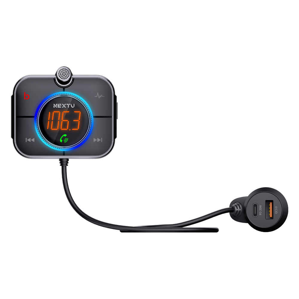 넥스트유 올인원 차량용 블루투스 노이즈캔슬링 오디오 무선 카팩 6422BTC