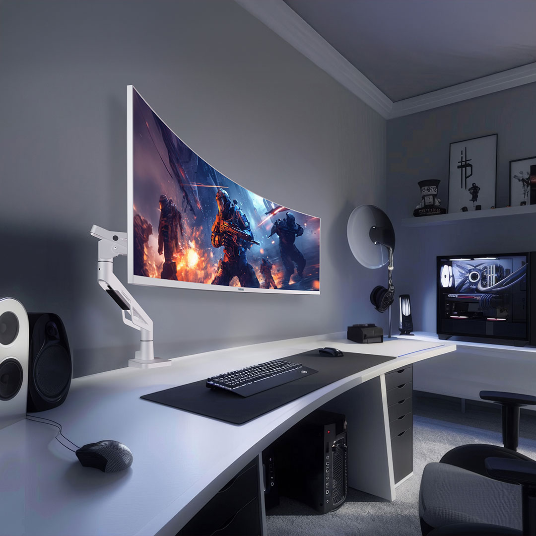 카멜마운트 MPS1G 싱글 게이밍 디자인 모니터 거치대 받침대 모니터암