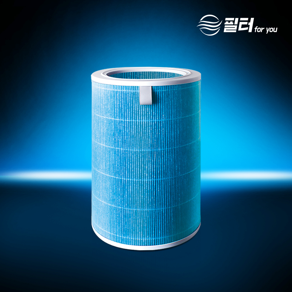 [호환] 샤오미 공기청정기 필터 미에어 프로 1 2 2S 3H 3C 블루 1개 필터포유