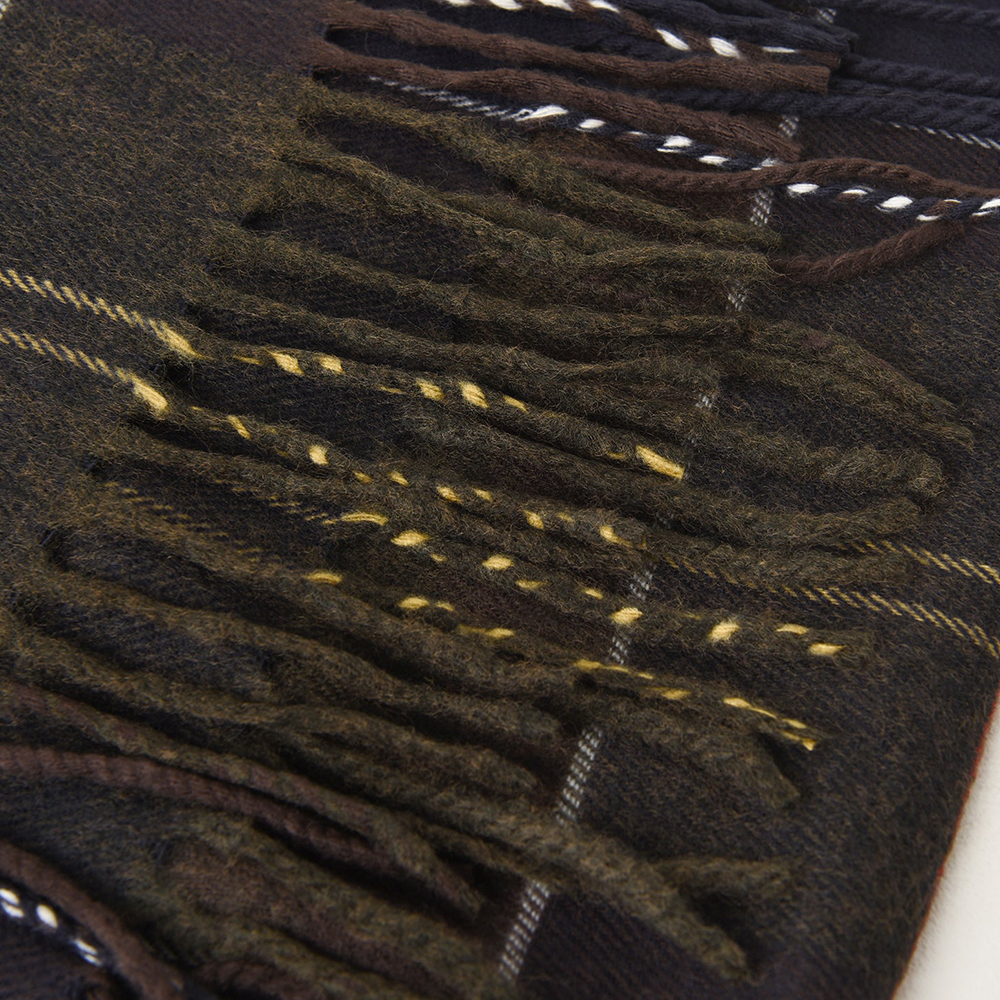 바버 타탄 체크 머플러 목도리 스카프 숄