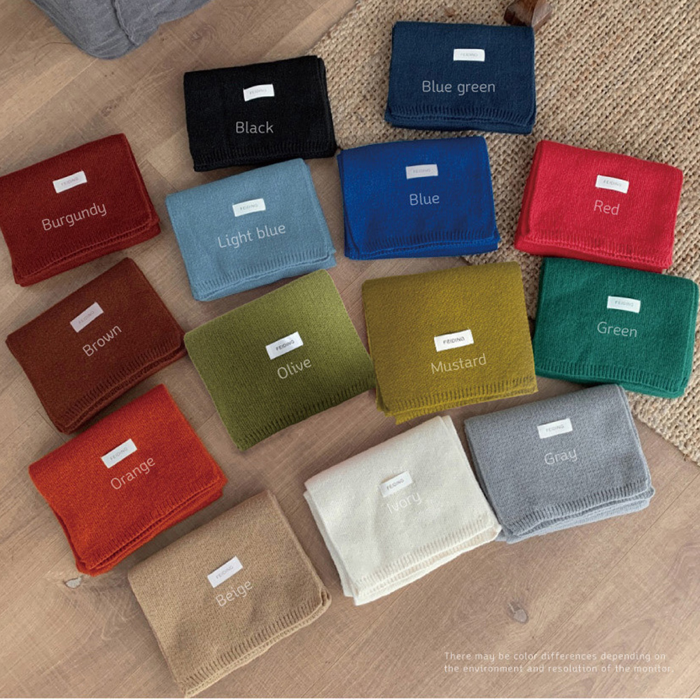 1+1 남녀공용 겨울 따뜻한 니트 부드러운 목도리 14컬러