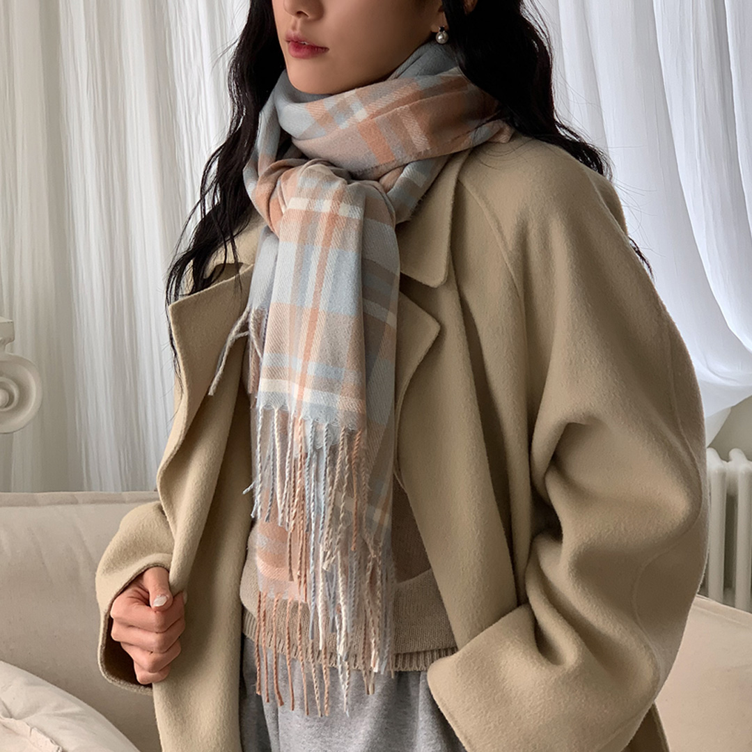 소프트 체크 롱 목도리 11color