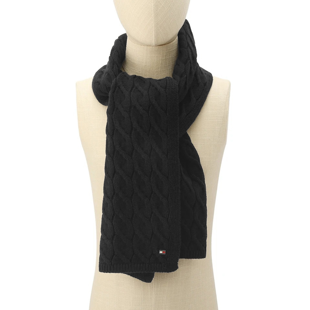 타미힐피거 케이블 꽈배기 머플러 목도리 니트 스카프