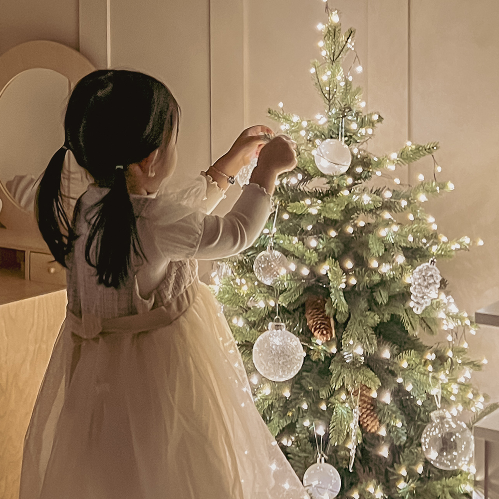 400P 전구포함 크리스마스 100cm 미니트리 중형 풀세트 트윙클 크리스탈