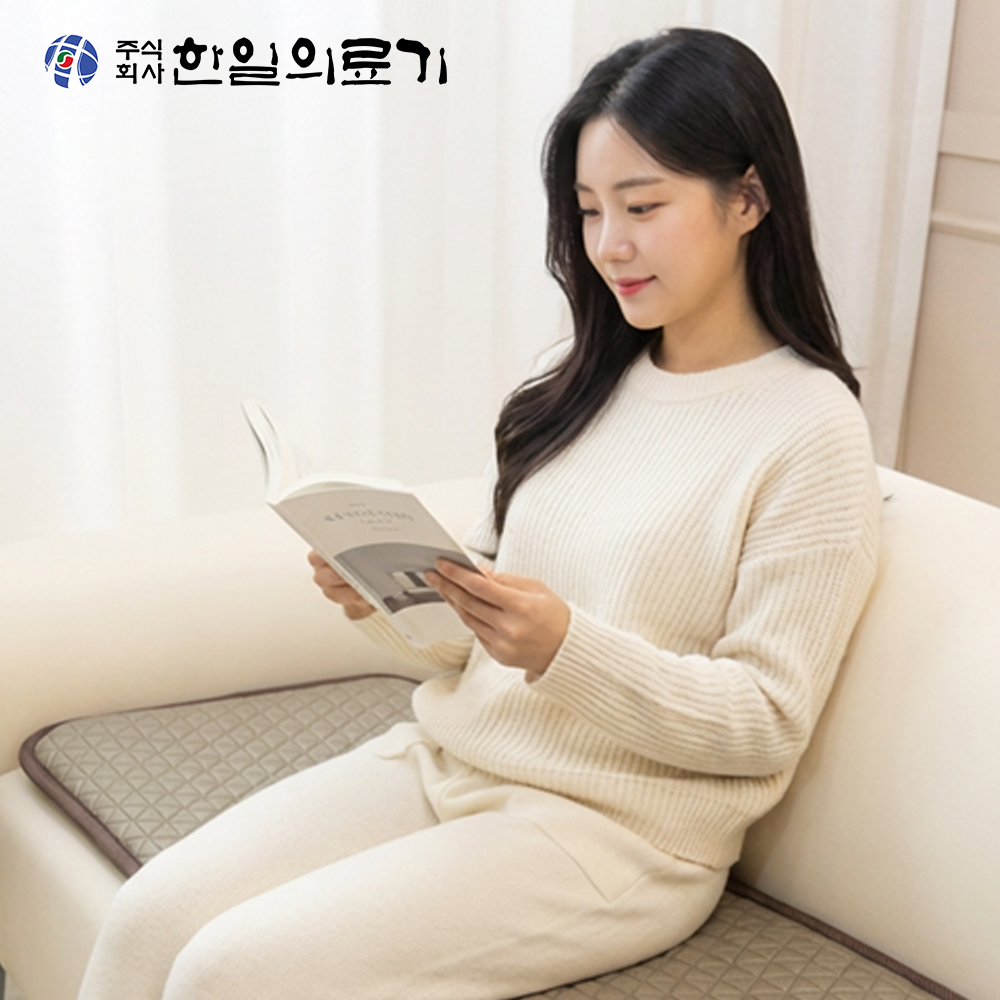 한일의료기 쇼파 전기매트 온열방석 전기방석 쇼파용 소파 탄소 장판 3단 레더필브라운