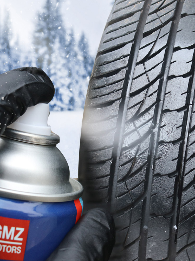 지엠지모터스 자동차 스프레이체인 타이어 스노우체인 500ml 1+1 초강력 눈길