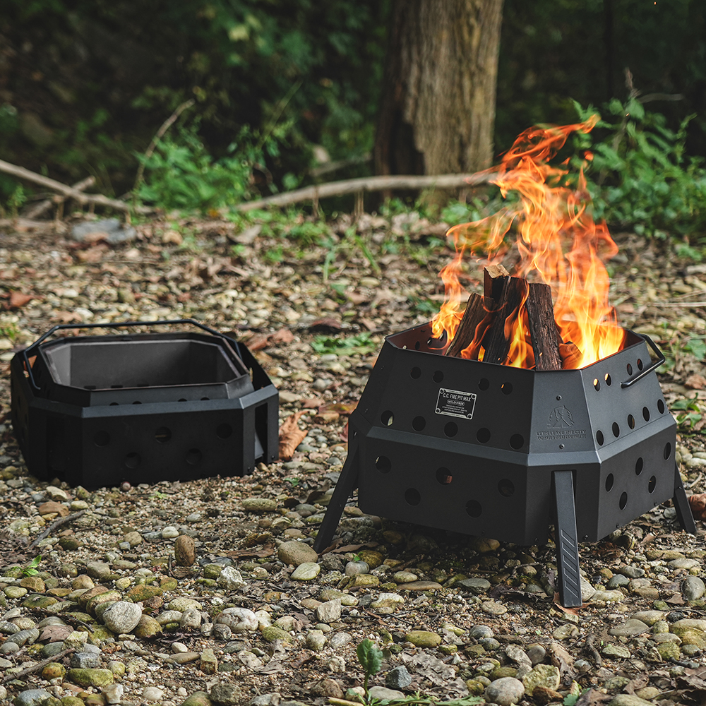 카고컨테이너 파이어핏 맥스 화로대 이중연소 접이식 캠핑화로 원액션 1초설치
