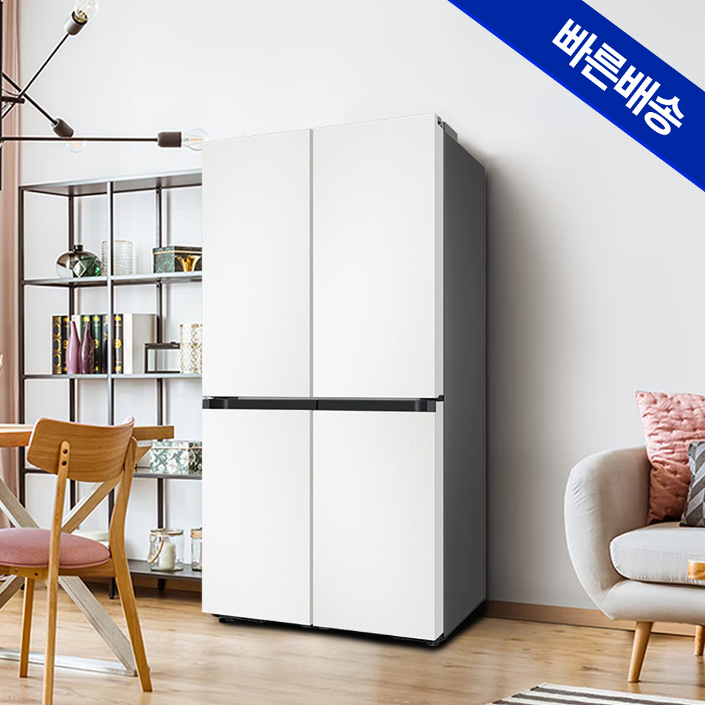 삼성 비스포크 Ai 냉장고 1등급 4도어 RM70F90R1ZD 에센셜화이트 대용량