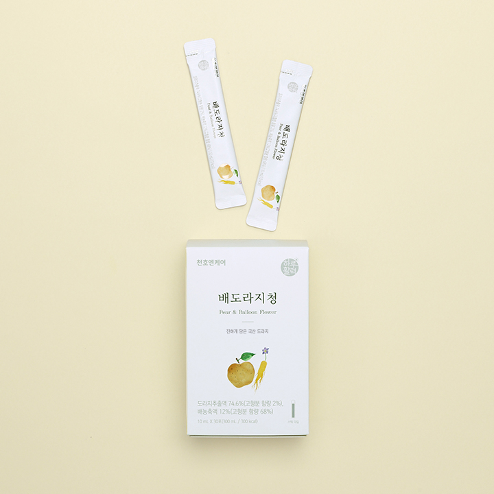 천호엔케어 국산 생 도라지 약도라지 배도라지청 스틱 30포, 4개