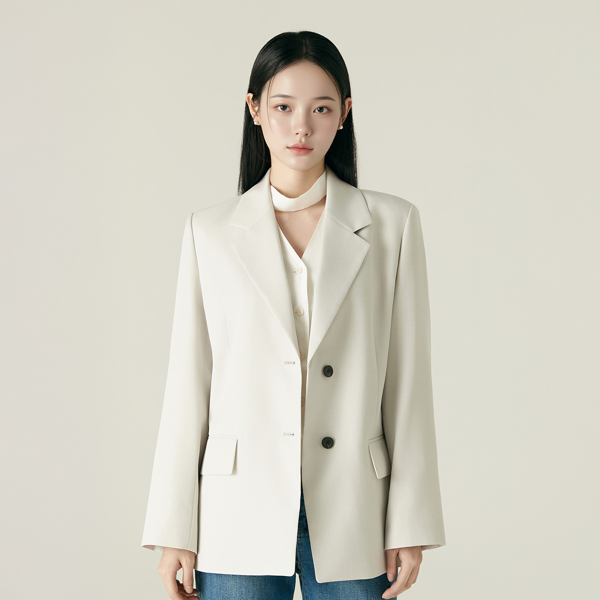 편하게 입기 좋은 뒷트임 오버핏 테일러드 자켓 추천!