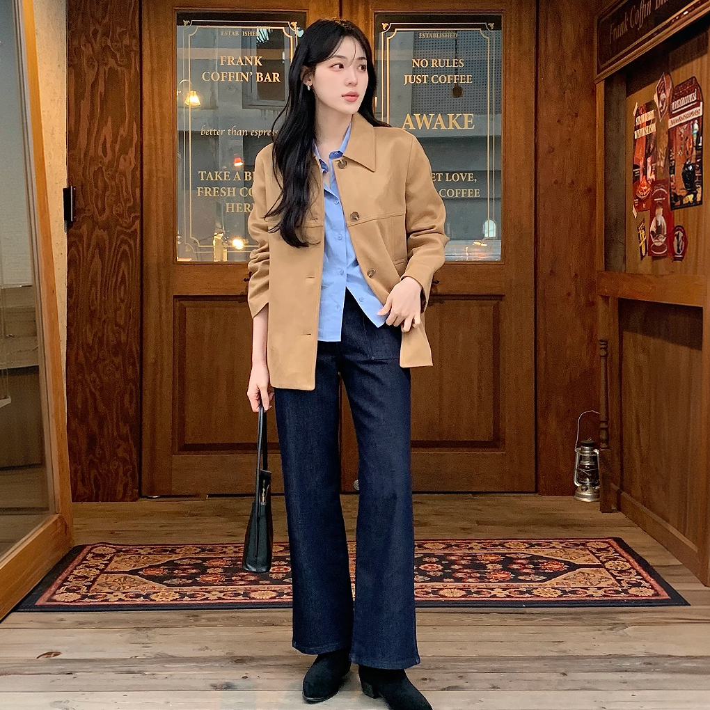 편하게 입기 좋은 스웨이드 자켓, 클라비스 제품 추천해요!