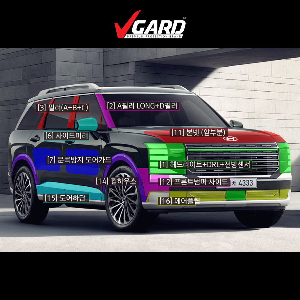 팰리세이드 LX3 풀체인지 모델, 헤드라이트와 센서 부분만 따로 교체하는 방법