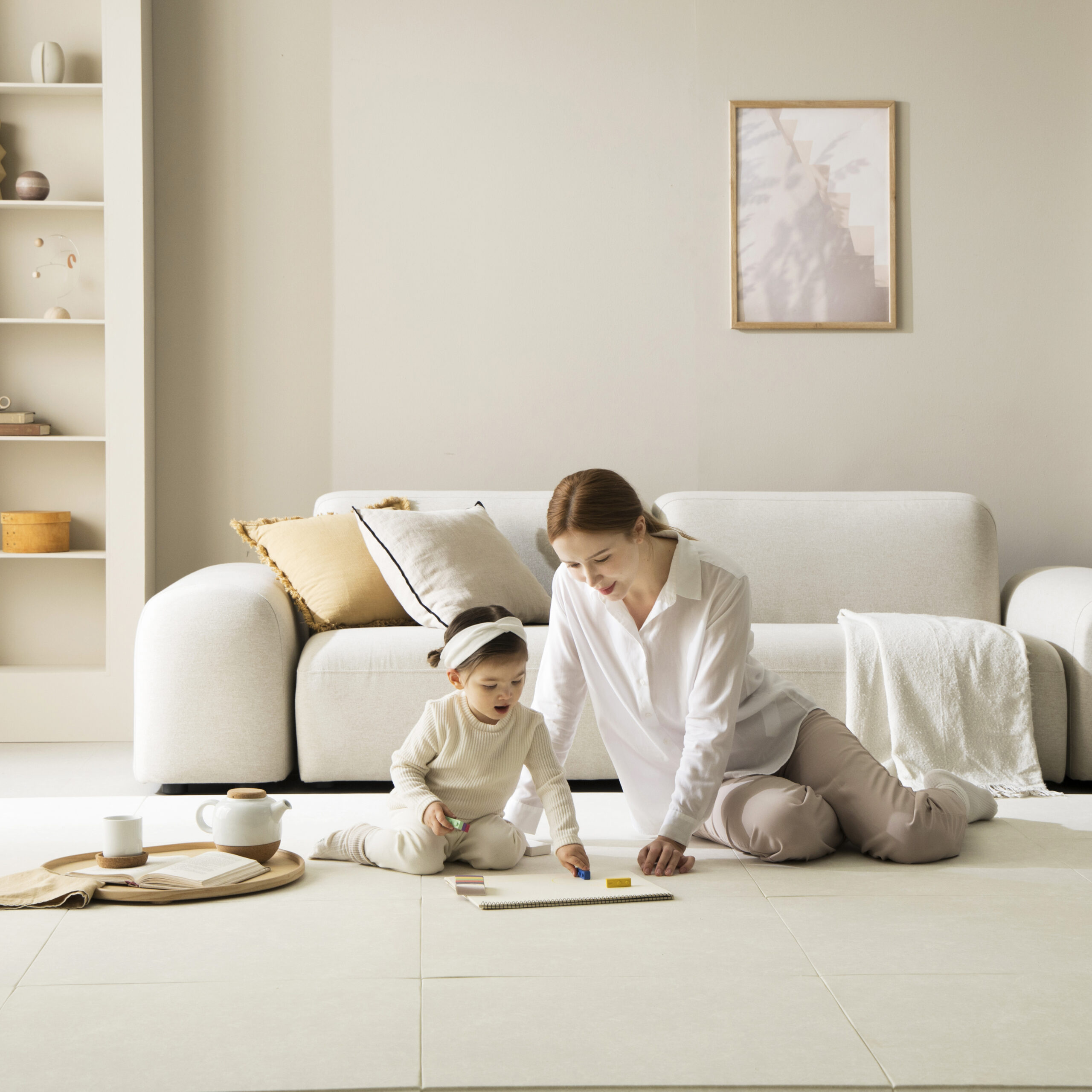 룸인어스 TPU 제로 층간소음매트 아기 유아 거실 퍼즐 프리미엄 500타입 센터