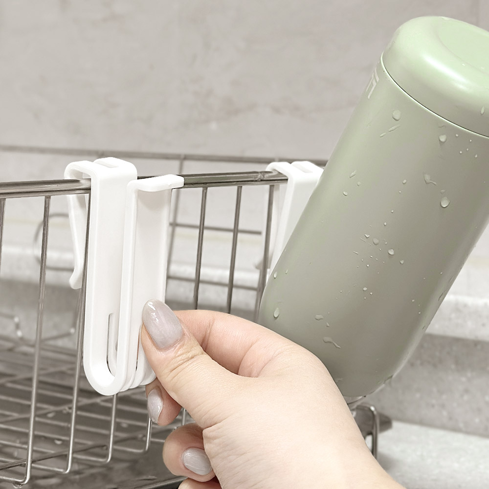[단독]텀블러 건조클립 식기건조대 후크 2P+2P (총4P)